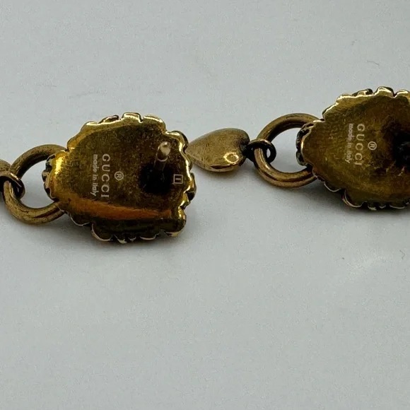 Gucci lion head heart earrings gold plated - Picture 5 of 9